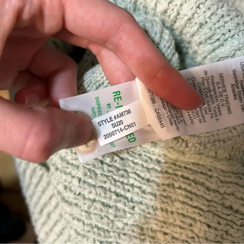 J. Crew Ribbed Sweater Tank Top Square Neck Mint Green Small